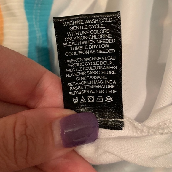 AFRM Nordstrom Multi Color Stripe Ribbed Midi Skirt XS NWT - Picture 6 of 6